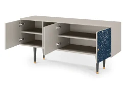 New Mueble de TV - 150х69х41 cm - T5 - Starfall, Areia Bege