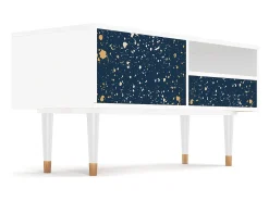 Mueble de TV - 115х59х48 cm - T3 - Starfall, Branco^ Móvel De Tv