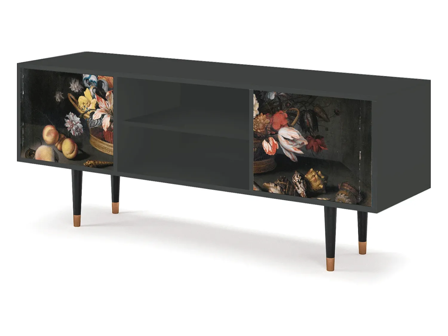 Mueble de TV - 170х69х48 cm - T2 - Still Life with Flowers, Antracite^ Móvel De Tv