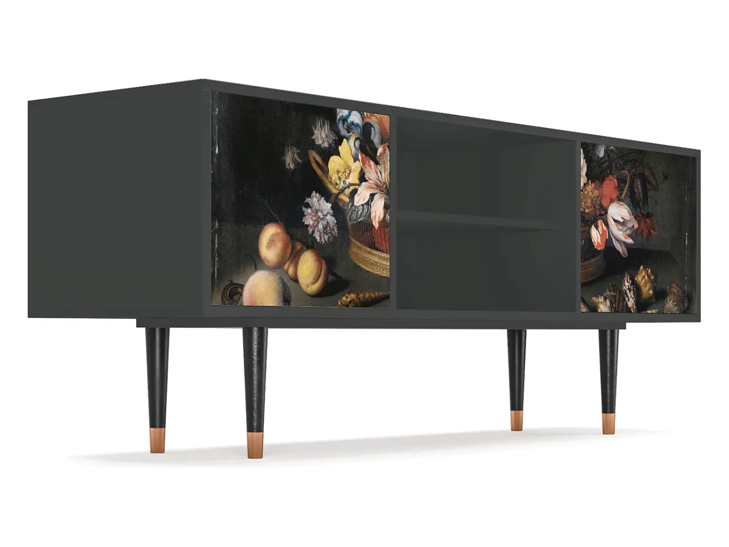 Mueble de TV - 170х69х48 cm - T2 - Still Life with Flowers, Antracite^ Móvel De Tv