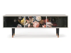 Móvel De Tv| Mueble de TV - 170х59х48 cm - T4 - Still Life with Flowers, Areia Bege
