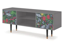 Móvel De Tv| Mueble de TV - 170х69х48 cm - T2 - Summer Berries, Cinza Cinzento