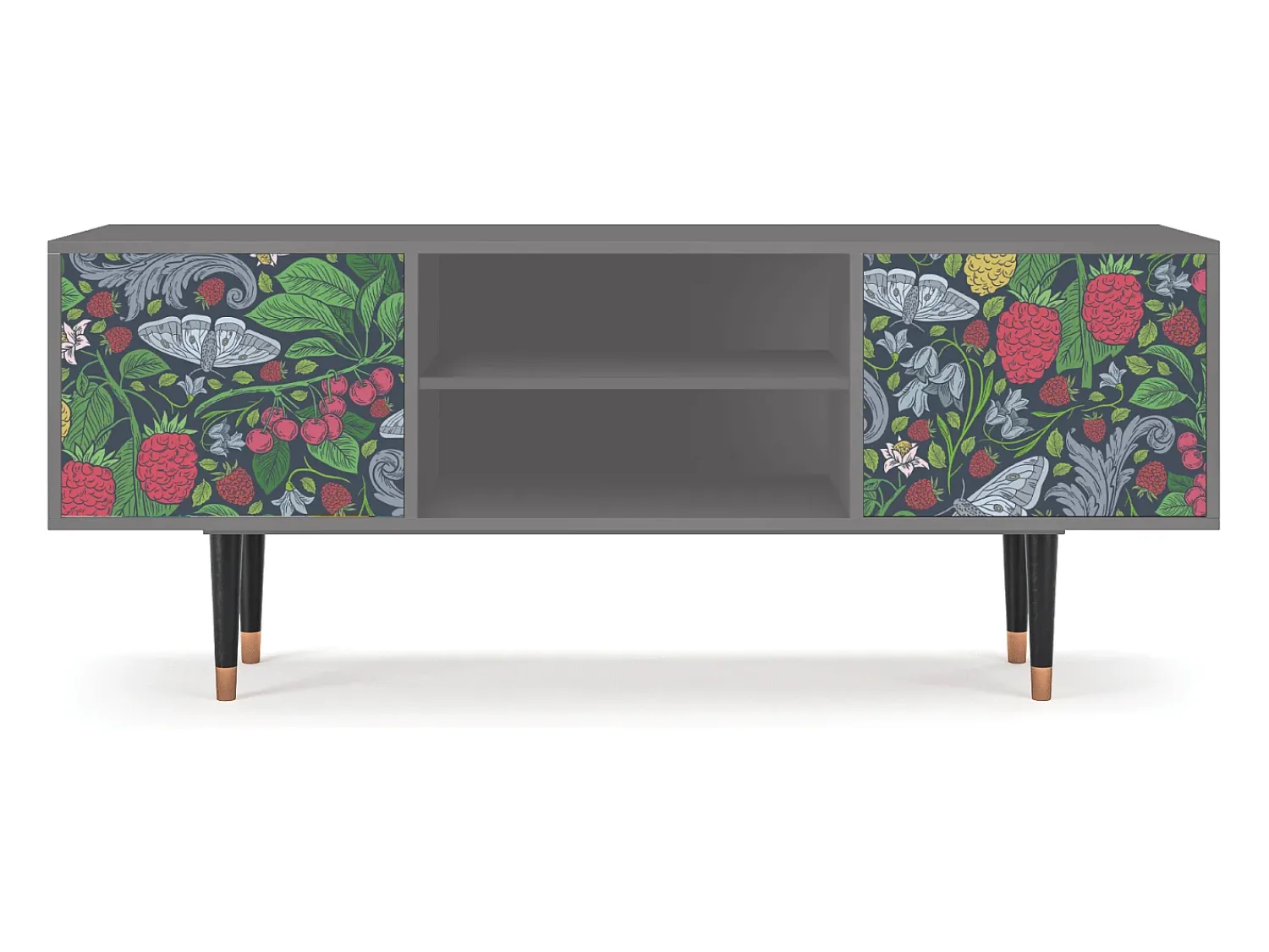 Móvel De Tv| Mueble de TV - 170х69х48 cm - T2 - Summer Berries, Cinza Cinzento