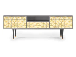 Móvel De Tv| Mueble de TV - 170х59х41 cm - T6 - Sunshiny Tile, Cinza Cinzento