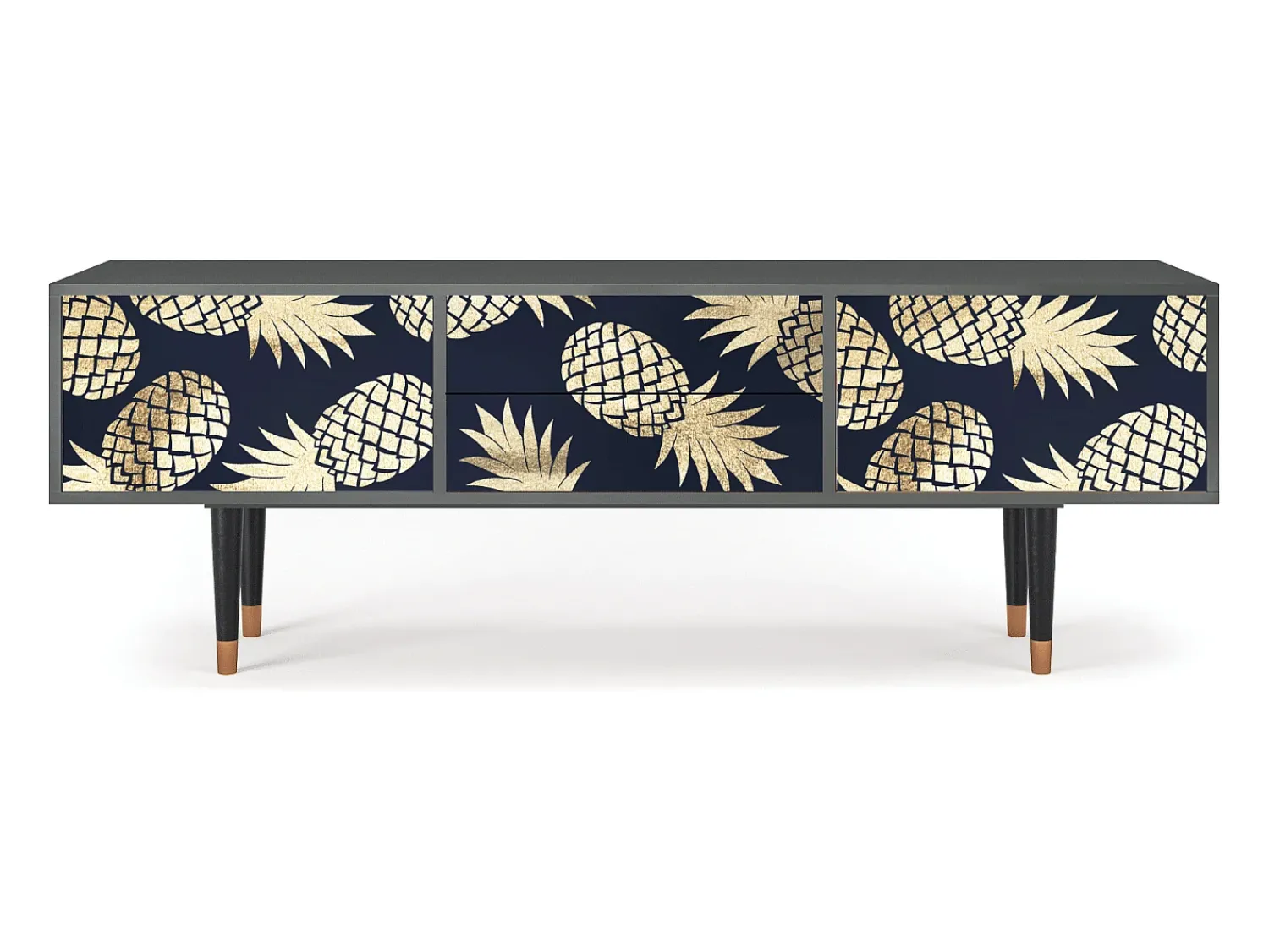 Móvel De Tv* Mueble de TV - 170х59х48 cm - T4 - Sunny Pineaple, Antracite Cinza antracite