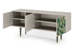 Móvel De Tv* Mueble de TV - 150х69х41 cm - T5 - Sunny Palm Tree, Areia Bege