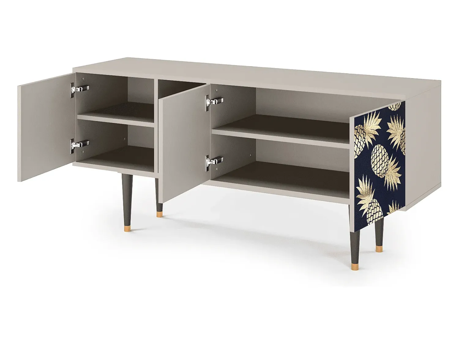 Móvel De Tv* Mueble de TV - 150х69х41 cm - T5 - Sunny Pineaple, Areia Bege