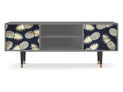 Móvel De Tv* Mueble de TV - 170х69х48 cm - T2 - Sunny Pineaple, Cinza Cinzento