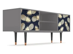 Móvel De Tv* Mueble de TV - 170х69х48 cm - T2 - Sunny Pineaple, Cinza Cinzento