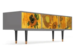 Móvel De Tv| Mueble de TV - 170х59х48 cm - T4 - Sunflowers, Cinza Cinzento