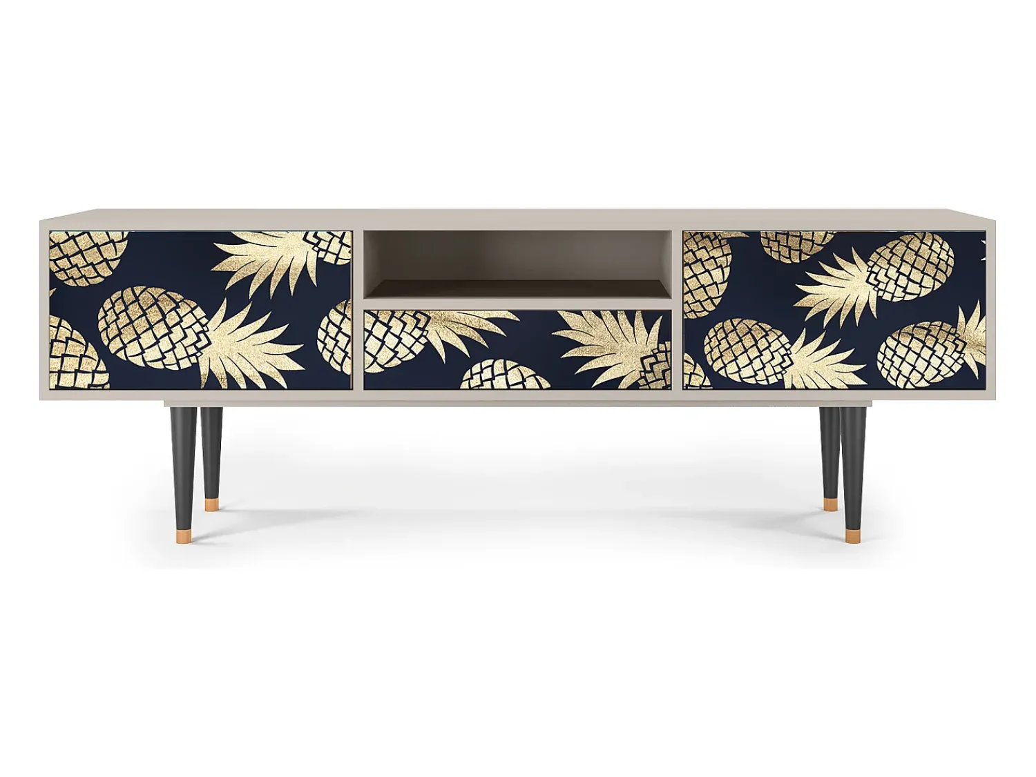 Móvel De Tv| Mueble de TV - 170х59х41 cm - T6 - Sunny Pineaple, Areia Bege