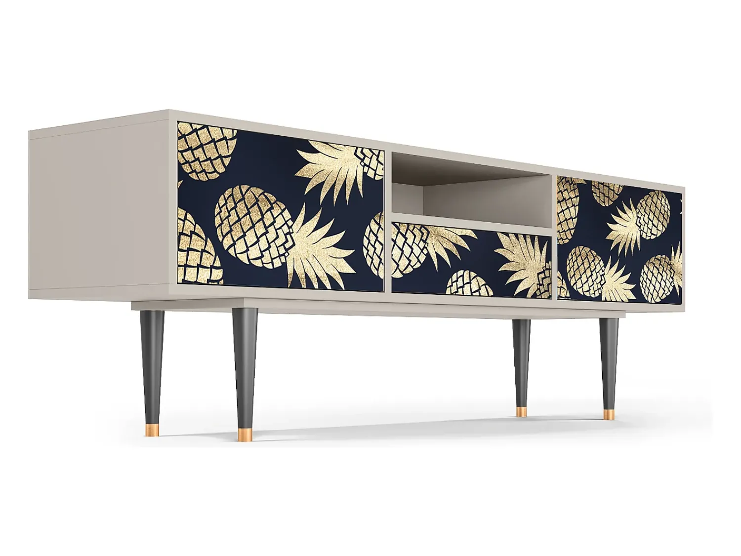 Móvel De Tv| Mueble de TV - 170х59х41 cm - T6 - Sunny Pineaple, Areia Bege
