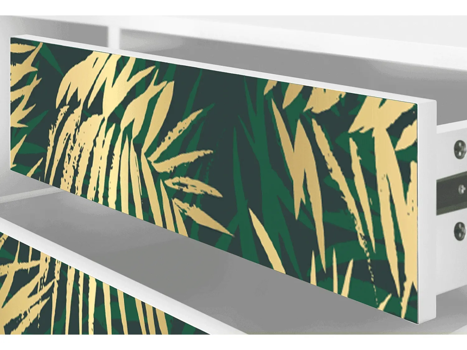 Móvel De Tv| Mueble de TV - 170х59х48 cm - T4 - Sunny Palm Tree, Branco Bege