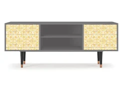 Móvel De Tv* Mueble de TV - 170х69х48 cm - T2 - Sunshiny Tile, Cinza Cinzento