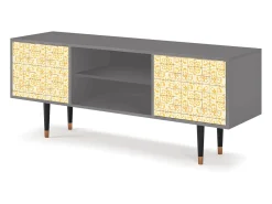 Móvel De Tv* Mueble de TV - 170х69х48 cm - T2 - Sunshiny Tile, Cinza Cinzento
