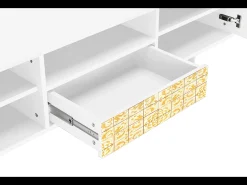 Móvel De Tv| Mueble de TV - 170х59х41 cm - T6 - Sunshiny Tile, Branco Bege