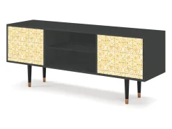 Móvel De Tv| Mueble de TV - 170х69х48 cm - T2 - Sunshiny Tile, Antracite Cinza antracite