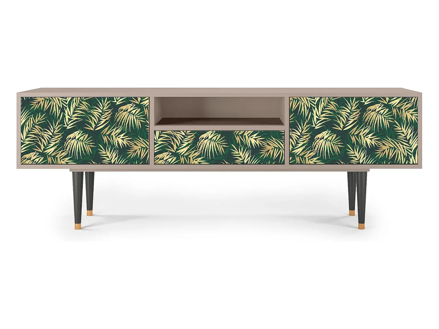 Móvel De Tv* Mueble de TV - 170х59х41 cm - T6 - Sunny Palm Tree, Latte Bege
