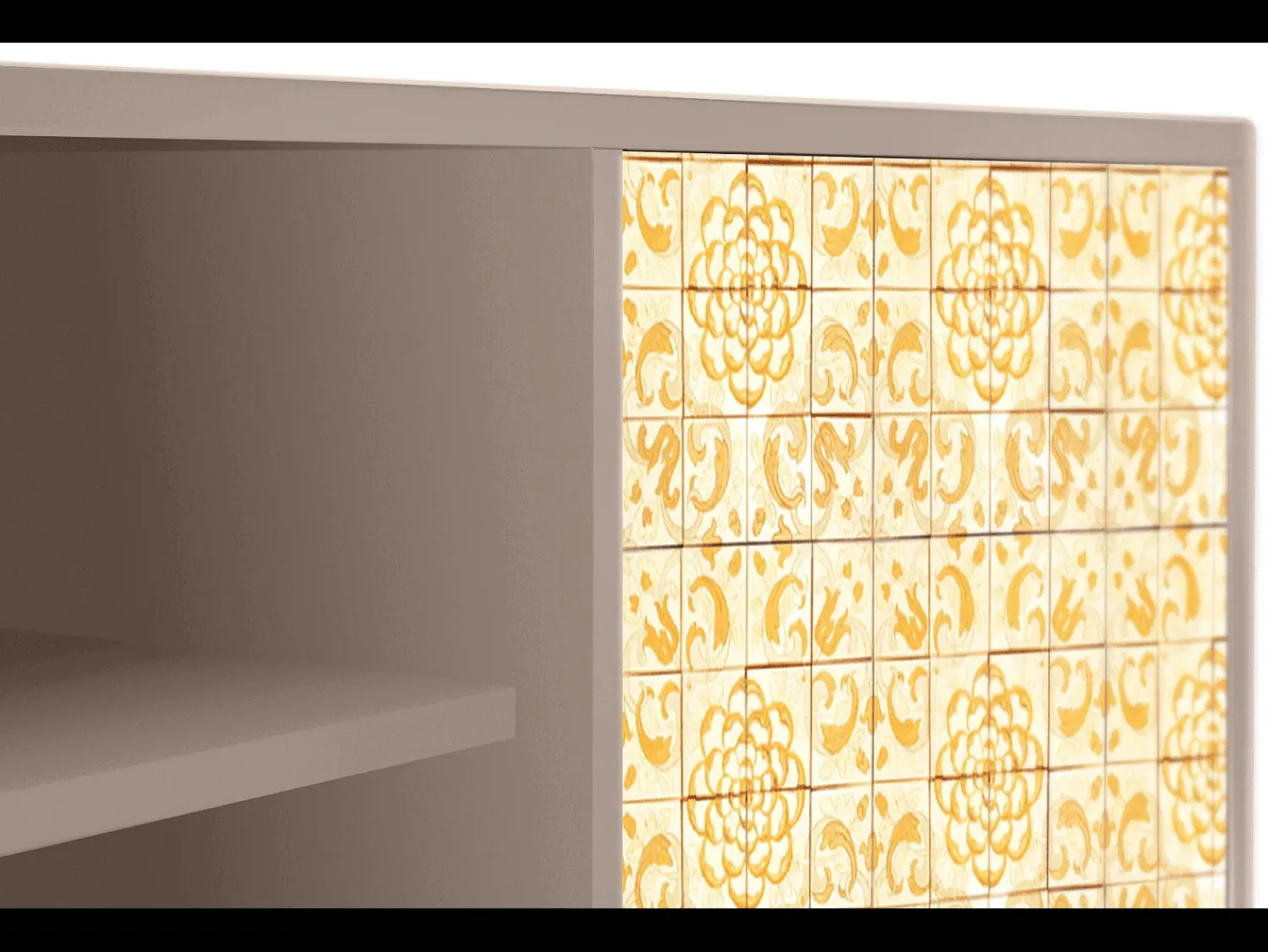 Móvel De Tv| Mueble de TV - 170х69х48 cm - T2 - Sunshiny Tile, Latte Bege