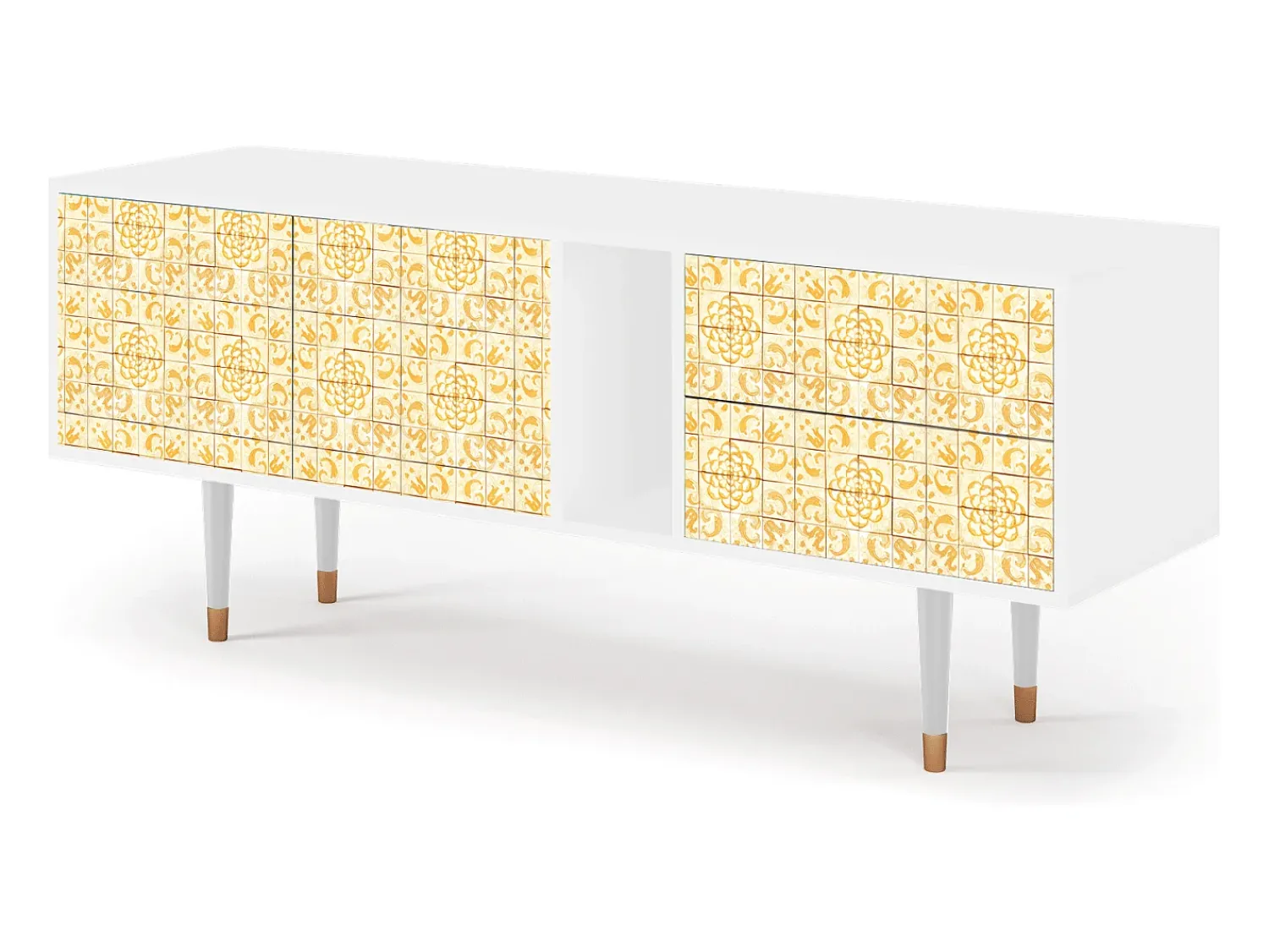 Móvel De Tv| Mueble de TV - 170х69х48 cm - T1 - Sunshiny Tile, Branco Bege