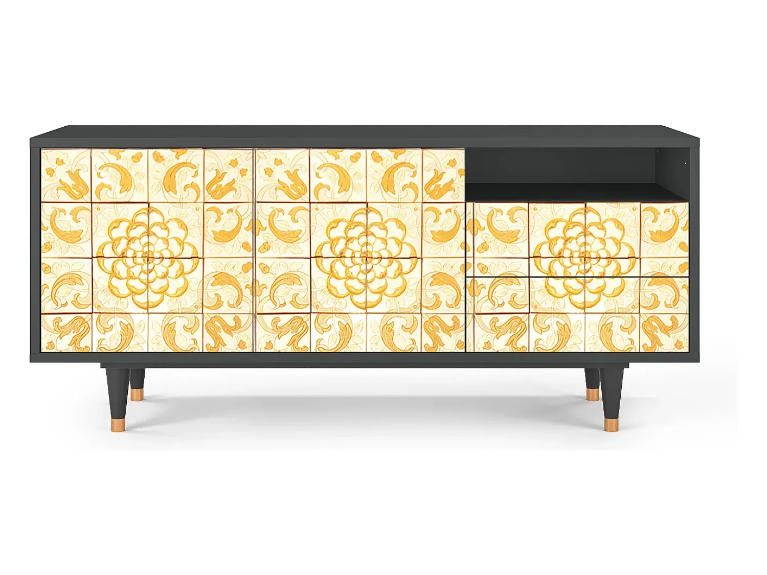 Mueble de TV - 125х56х41 cm - T7 - Sunshiny Tile, Antracite^ Móvel De Tv