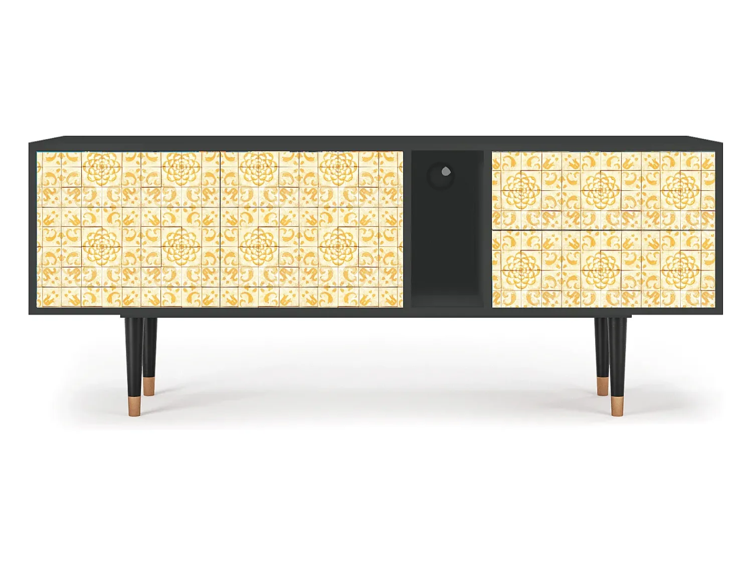 Móvel De Tv* Mueble de TV - 170х69х48 cm - T1 - Sunshiny Tile, Antracite Cinza antracite
