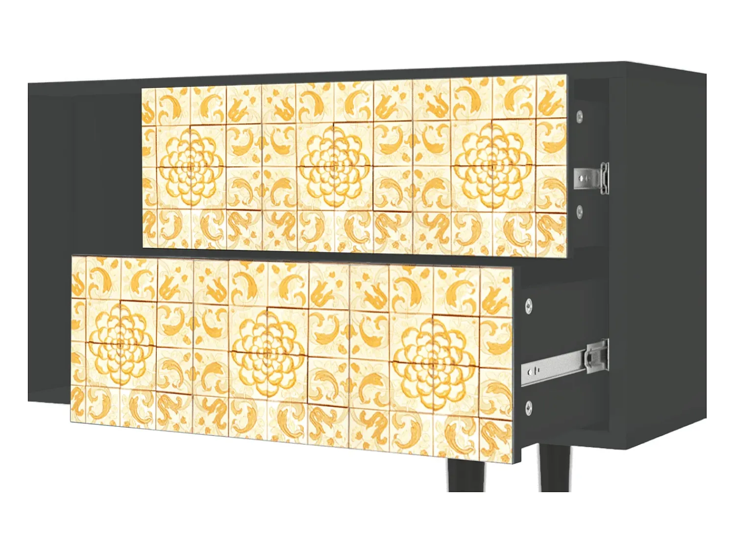 Móvel De Tv* Mueble de TV - 170х69х48 cm - T1 - Sunshiny Tile, Antracite Cinza antracite