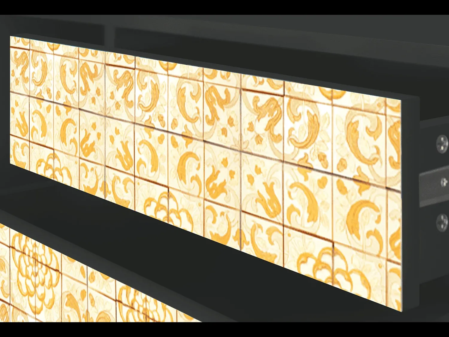 Móvel De Tv* Mueble de TV - 170х59х48 cm - T4 - Sunshiny Tile, Antracite Cinza antracite