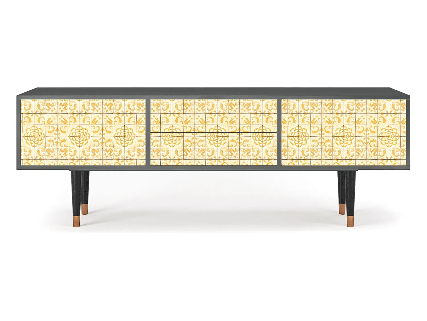 Móvel De Tv* Mueble de TV - 170х59х48 cm - T4 - Sunshiny Tile, Antracite Cinza antracite