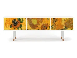 Móvel De Tv* Mueble de TV - 170х59х48 cm - T4 - Sunflowers, Branco Bege