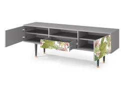 Móvel De Tv| Mueble de TV - 170х59х41 cm - T6 - Sweet Flamingo, Cinza Cinzento