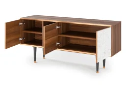 Móvel De Tv* Mueble de TV - 150х69х41 cm - T5 - Sweet Cotton, Nogueira Castanho