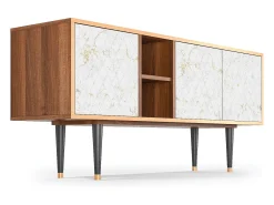 Móvel De Tv* Mueble de TV - 150х69х41 cm - T5 - Sweet Cotton, Nogueira Castanho
