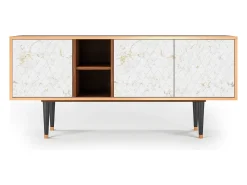 Móvel De Tv* Mueble de TV - 150х69х41 cm - T5 - Sweet Cotton, Nogueira Castanho