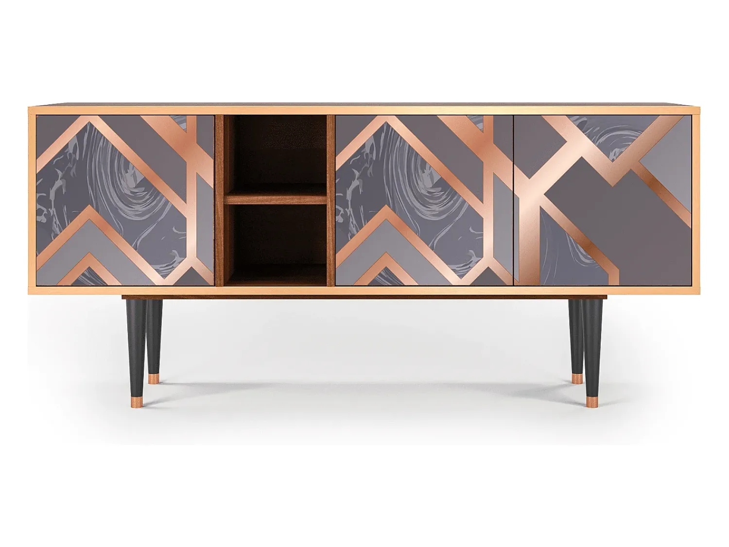 Mueble de TV - 150х69х41 cm - T5 - Taupe Anatomy, Nogueira^ Móvel De Tv
