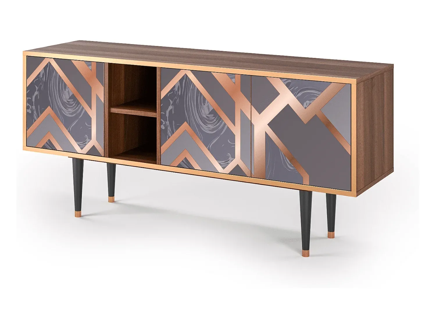 Mueble de TV - 150х69х41 cm - T5 - Taupe Anatomy, Nogueira^ Móvel De Tv