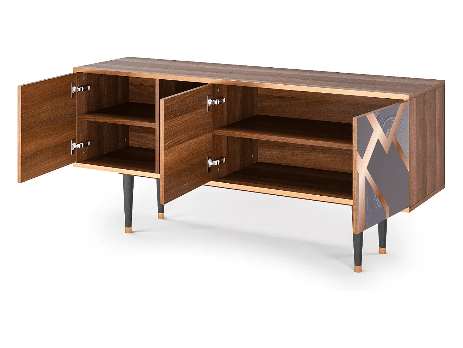 Mueble de TV - 150х69х41 cm - T5 - Taupe Anatomy, Nogueira^ Móvel De Tv