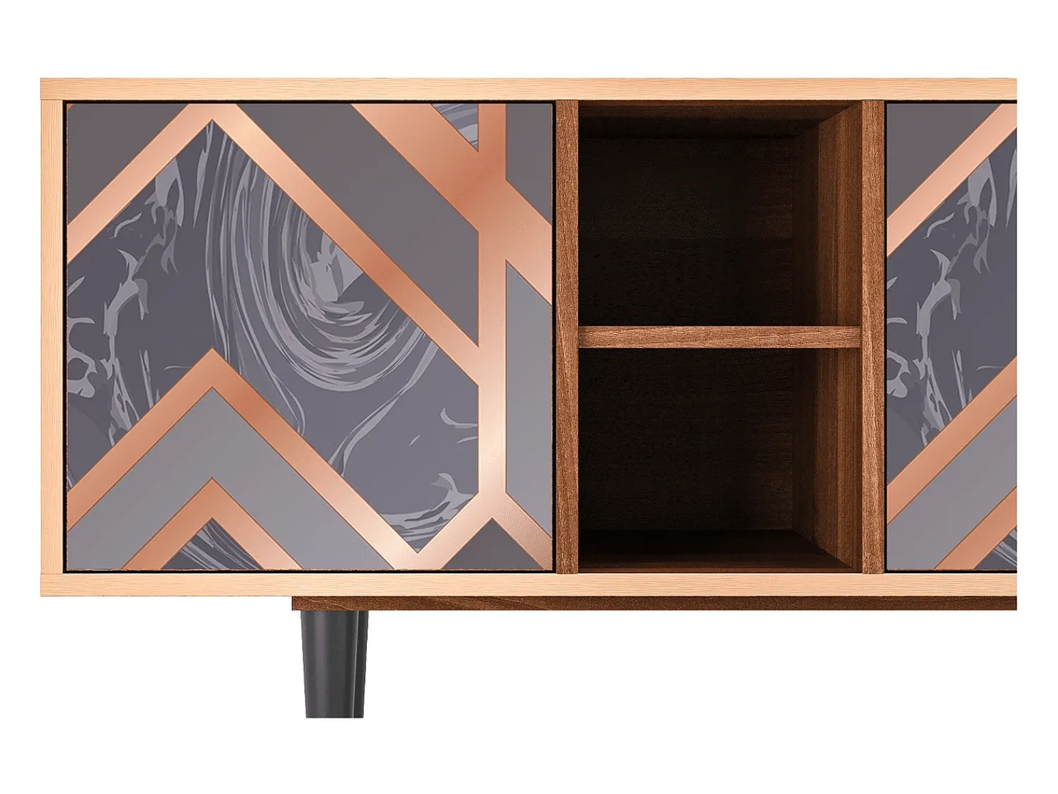 Mueble de TV - 150х69х41 cm - T5 - Taupe Anatomy, Nogueira^ Móvel De Tv