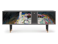 Móvel De Tv* Mueble de TV - 170х69х48 cm - T1 - The Maiden by Klimt, Cinza Cinzento