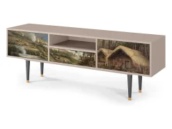 Móvel De Tv| Mueble de TV - 170х59х41 cm - T6 - The Cubist Paintings , Latte Bege