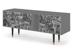 Móvel De Tv* Mueble de TV - 170х69х48 cm - T1 - The Festival of Saint, Cinza Cinzento