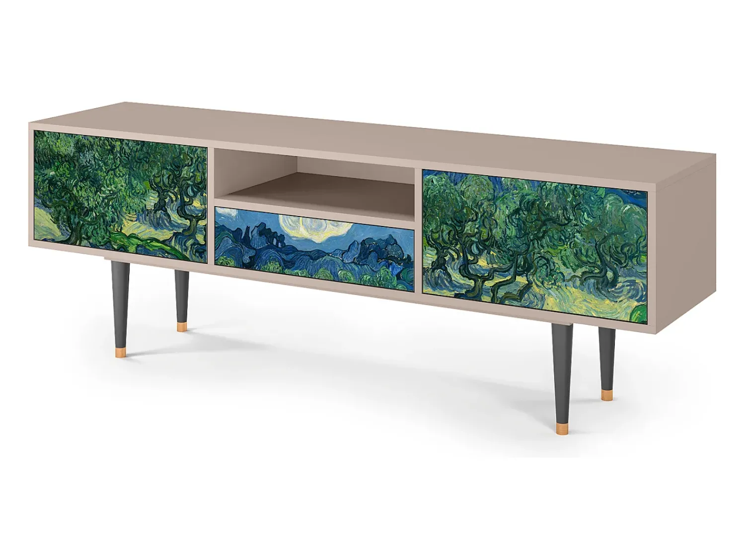 Móvel De Tv* Mueble de TV - 170х59х41 cm - T6 - The Oil Trees, Areia Bege