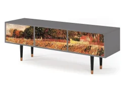 Móvel De Tv| Mueble de TV - 170х59х48 cm - T4 - The Banks, Cinza Cinzento