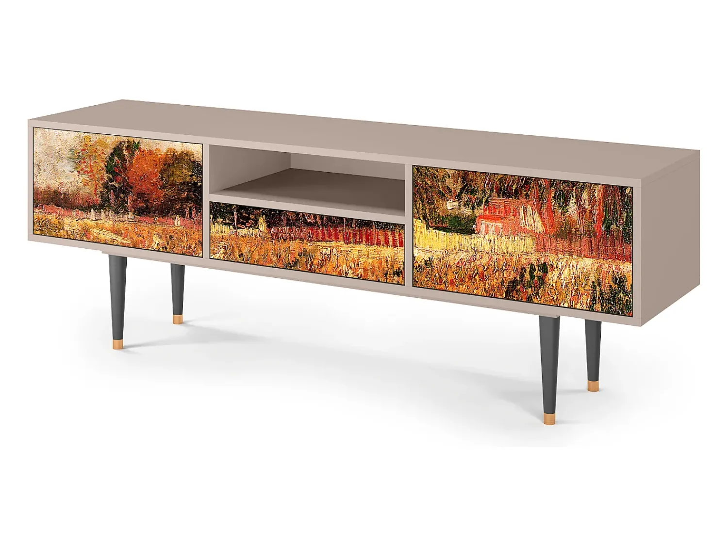 Móvel De Tv* Mueble de TV - 170х59х41 cm - T6 - The Banks, Latte Bege