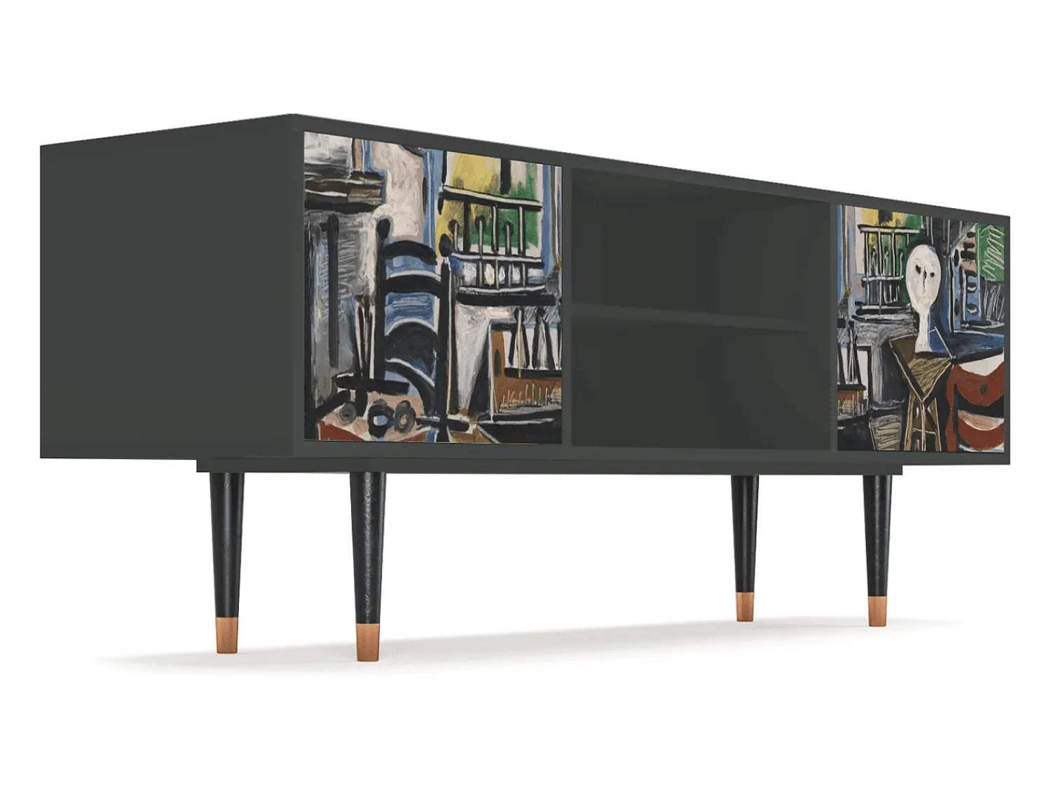 Móvel De Tv| Mueble de TV - 170х69х48 cm - T2 - The Studio , Antracite Cinza antracite