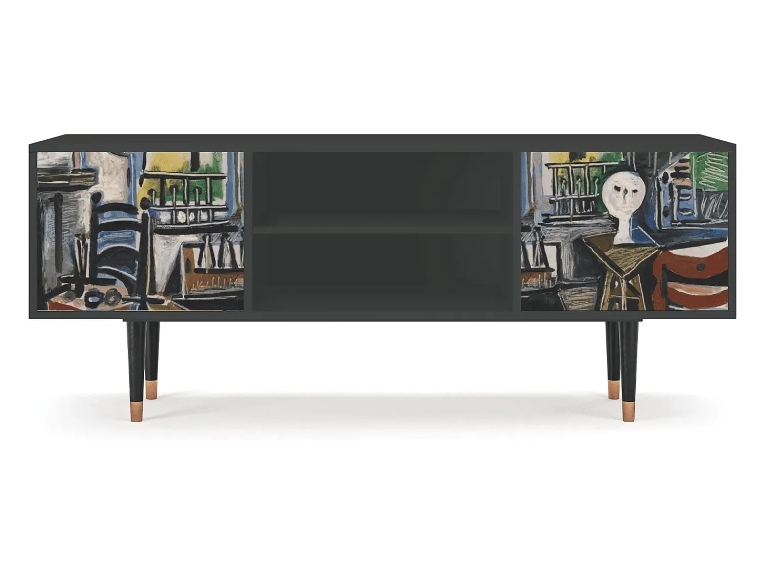 Móvel De Tv| Mueble de TV - 170х69х48 cm - T2 - The Studio , Antracite Cinza antracite