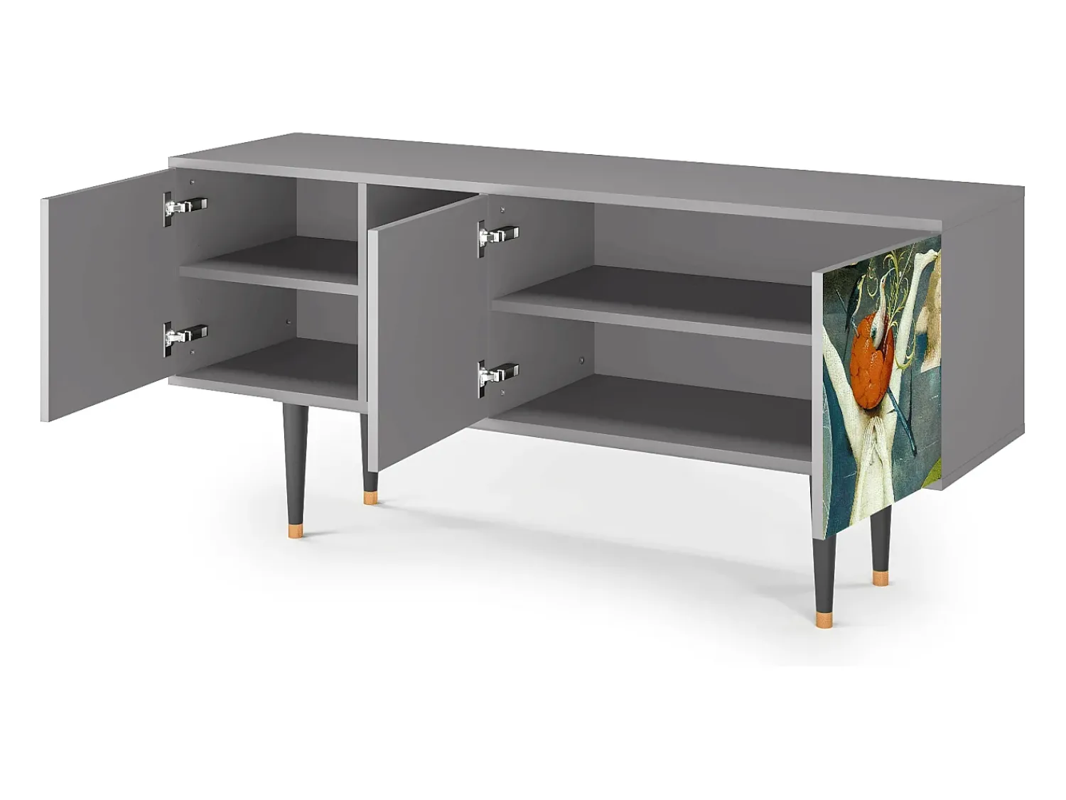 Móvel De Tv* Mueble de TV - 150х69х41 cm - T5 - The Garden Of by Bosch, Cinza Cinzento