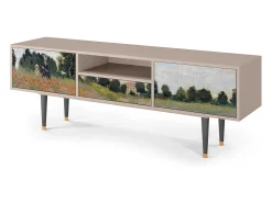Móvel De Tv* Mueble de TV - 170х59х41 cm - T6 - The Poppy Field , Areia Bege