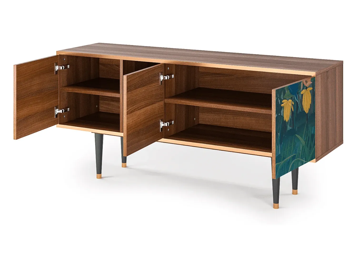 Mueble de TV - 150х69х41 cm - T5 - The Repast of the Lion, Nogueira Castanho