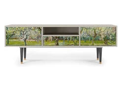 Móvel De Tv* Mueble de TV - 170х59х41 cm - T6 - The Branco Orchard, Areia Bege